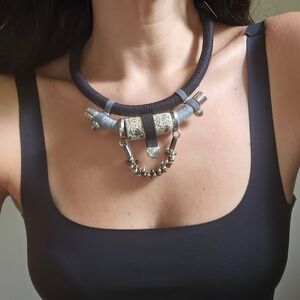 Statement necklace | Rope necklace | Stone necklace